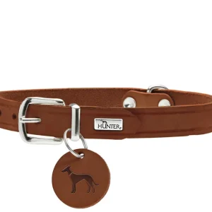 Direktkauf HUNTER Halsband Aalborg M 52 Leder cognac